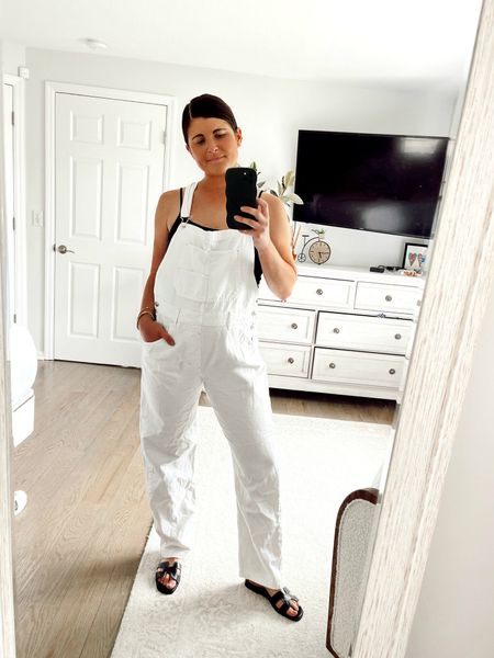 White Casual Overalls for Summer 🤍🖤 

#LTKstyletip #LTKFind #LTKSeasonal