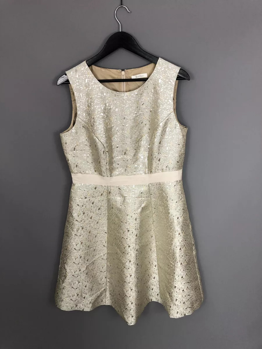 KALIKO Dress - Size UK14 - Gold - Great Condition - Women’s | eBay UK