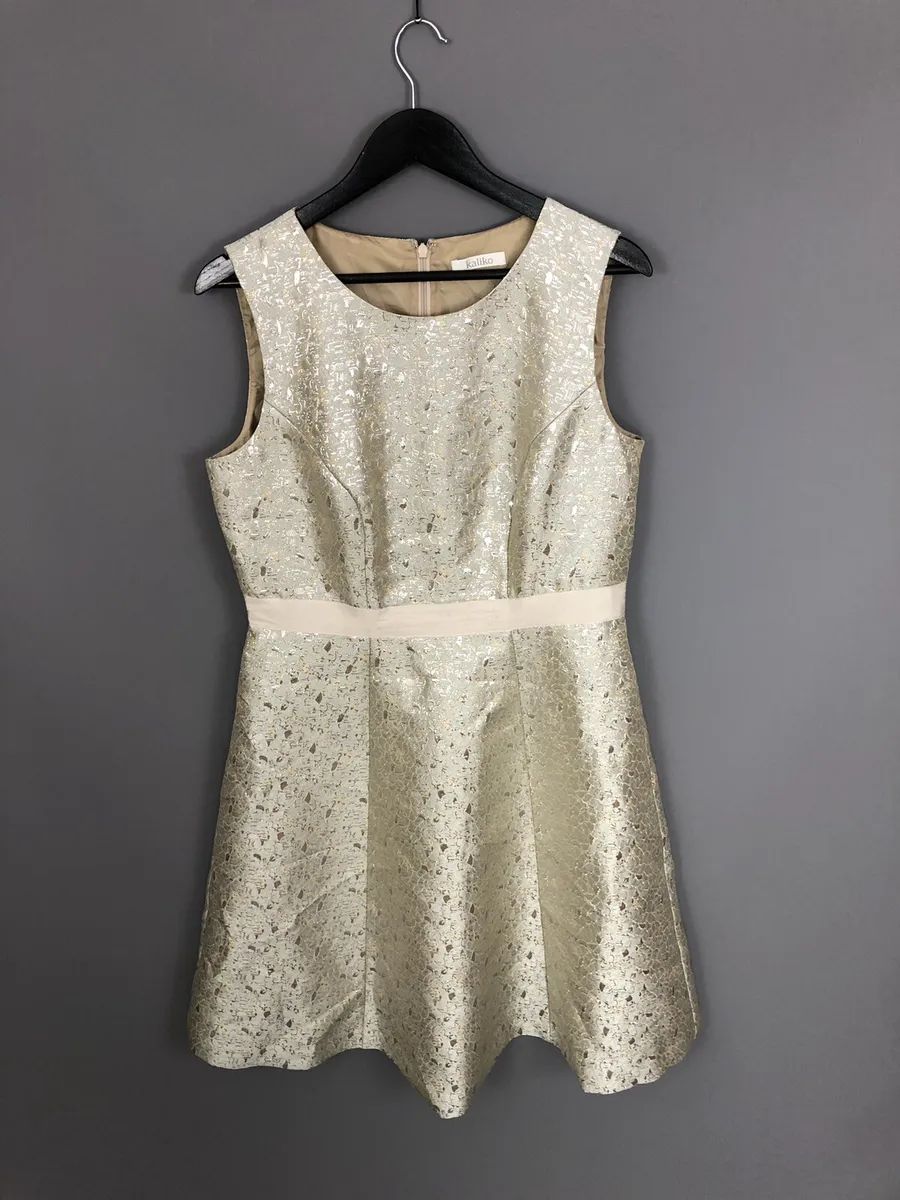 KALIKO Dress - Size UK14 - Gold - Great Condition - Women’s | eBay UK