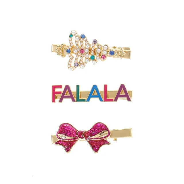 Packed Party Fa La La Hair Clips, Set of 3 - Walmart.com | Walmart (US)