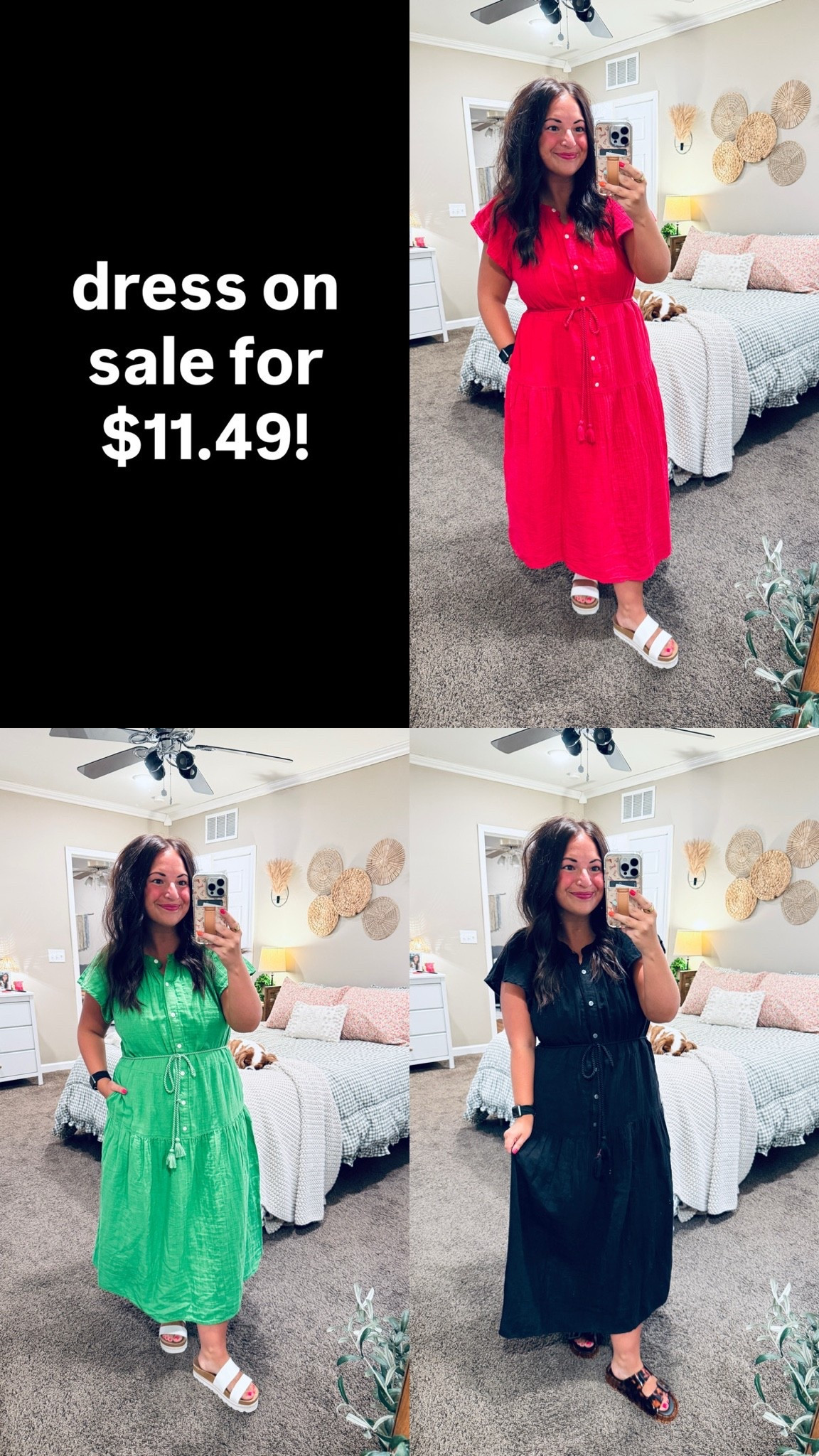 dress on sale for $11.49!

#LTKootd #LTKSeasonal #LTKSaleAlert