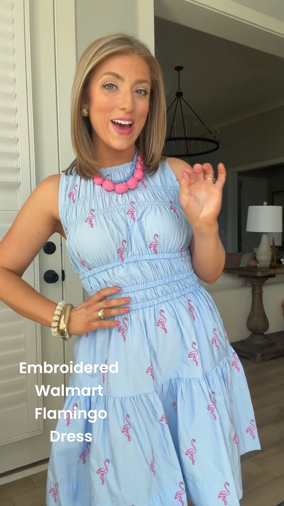 How adorable is this new Walmart dress?! 🦩💙 The embroidered flamingos make it the cutest summer statement piece, and the flattering smocked waist gives it such an easy, comfortable fit. Whether you’re heading on vacation, brunch, or a summer event, this one is guaranteed to get compliments!

☀️ Runs true to size and is one of my favorite new Walmart fashion finds!

#WalmartFashion #WalmartDress #SummerDress #VacationStyle #ResortWear #FlamingoDress #AffordableFashion #WalmartFinds #SummerOOTD #BoutiqueStyleForLess

#LTKPetite #LTKootd