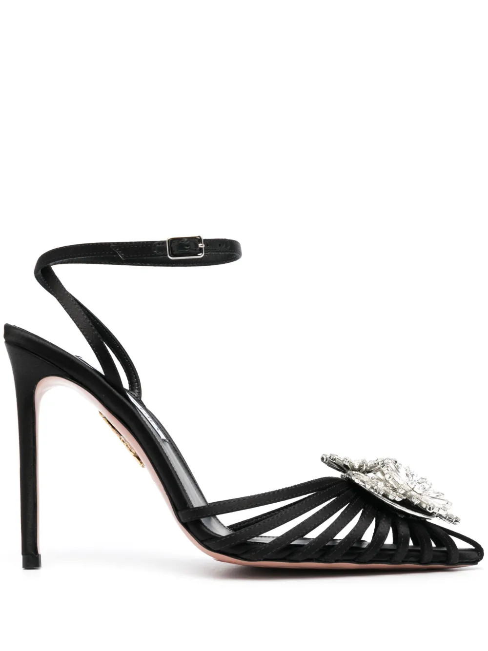 Aquazzura Crystal Margarita 110mm Leather Pumps  - Farfetch | Farfetch Global