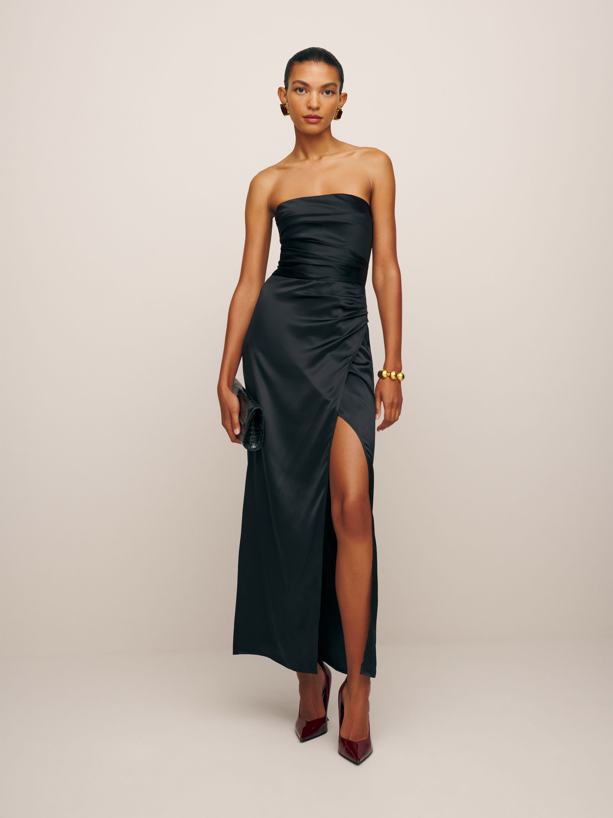 Barrow Silk Dress | Reformation (Global)