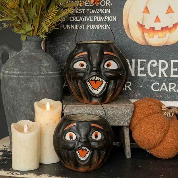 As someone who loves vintage Halloween finds - these reproduction paper mache pumpkin buckets stole my 🧡. They are also reasonably priced !

#LTKSeasonal #LTKHome #LTKFindsUnder50