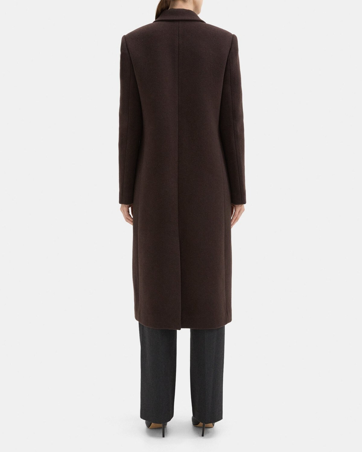 City Coat in Recycled Wool Melton | Theory Outlet