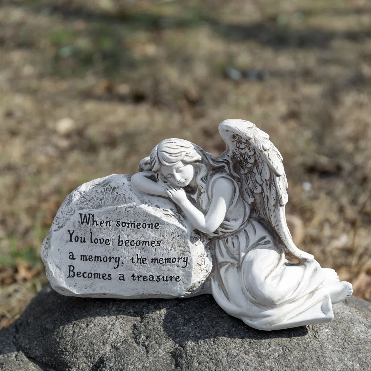 Garden Angel Memorial Plaque Stepping Stone | Wayfair North America
