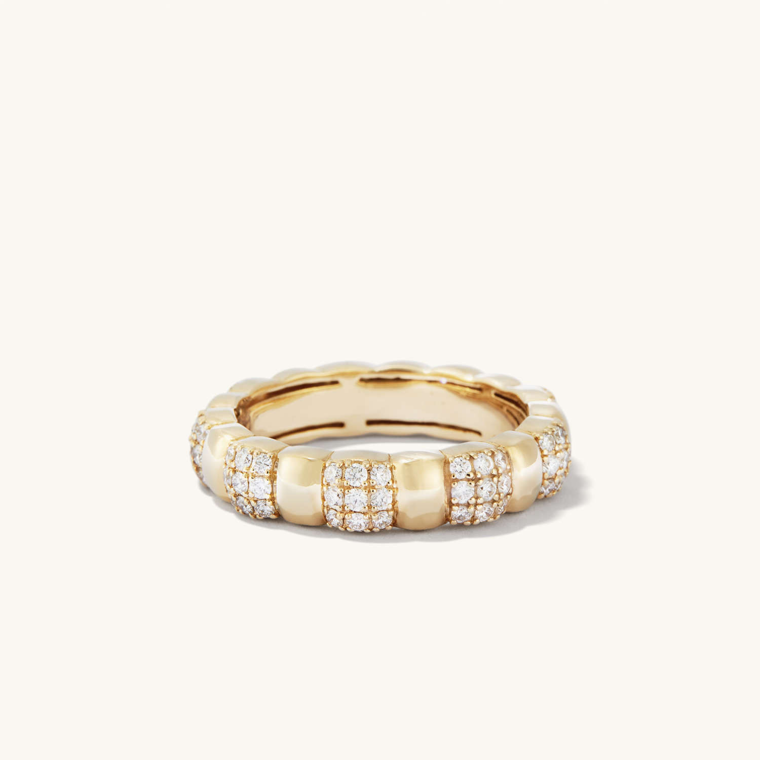 Pavé Diamond Soft Charlotte Ring | Mejuri Fine Crew