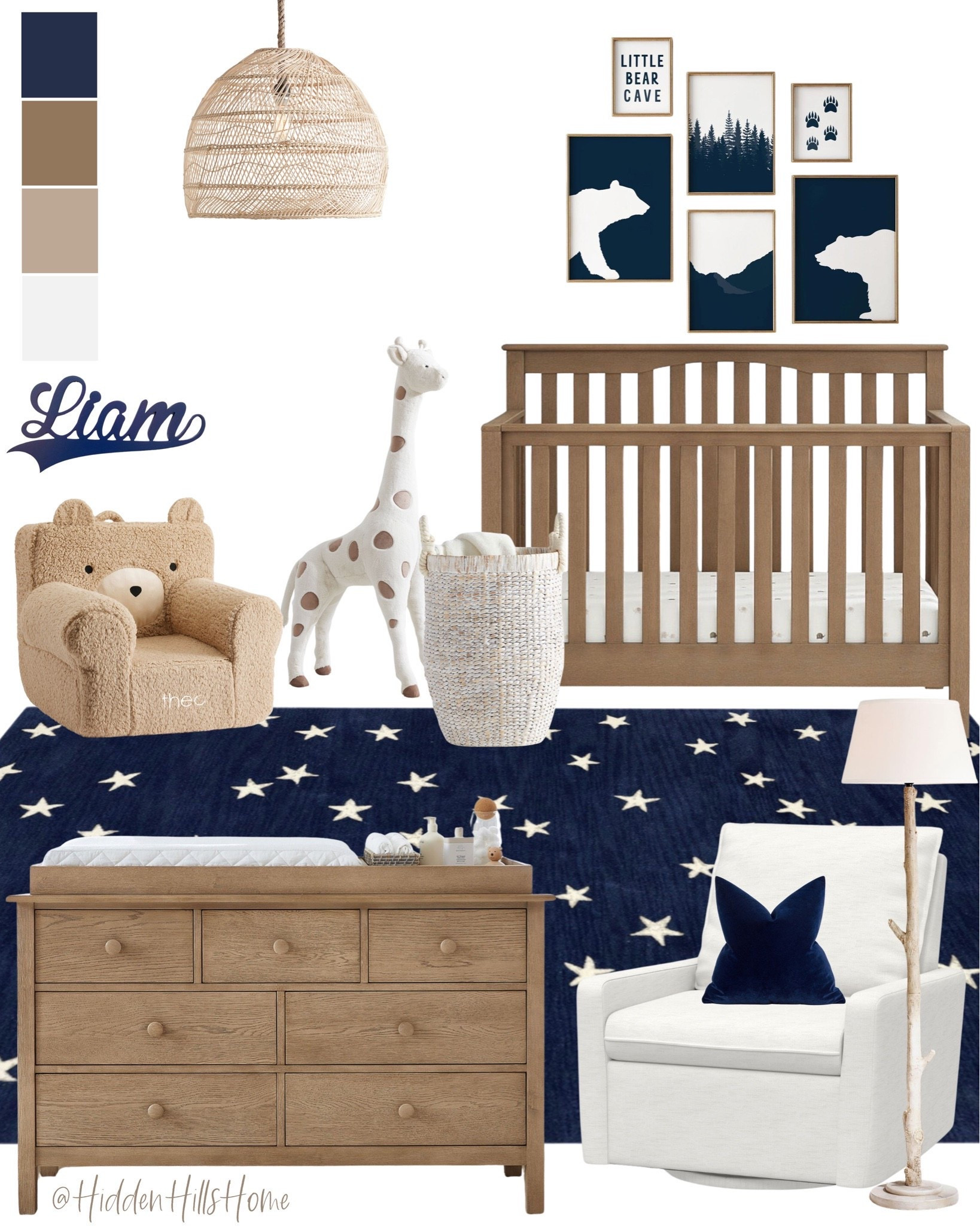 Baby boys nursery mood board, navy blue animal themed nursery mood board, baby boys room design ideas, modern transitional nursery mood board #babyboy

#LTKHome #LTKSaleAlert #LTKBaby