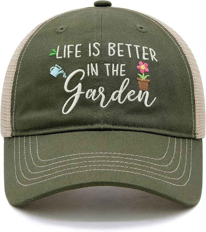 Gardening Gifts for Women, Gardening Hat for Plant Lovers, Adjustable Embroidered Garden Trucker ... | Amazon (US)