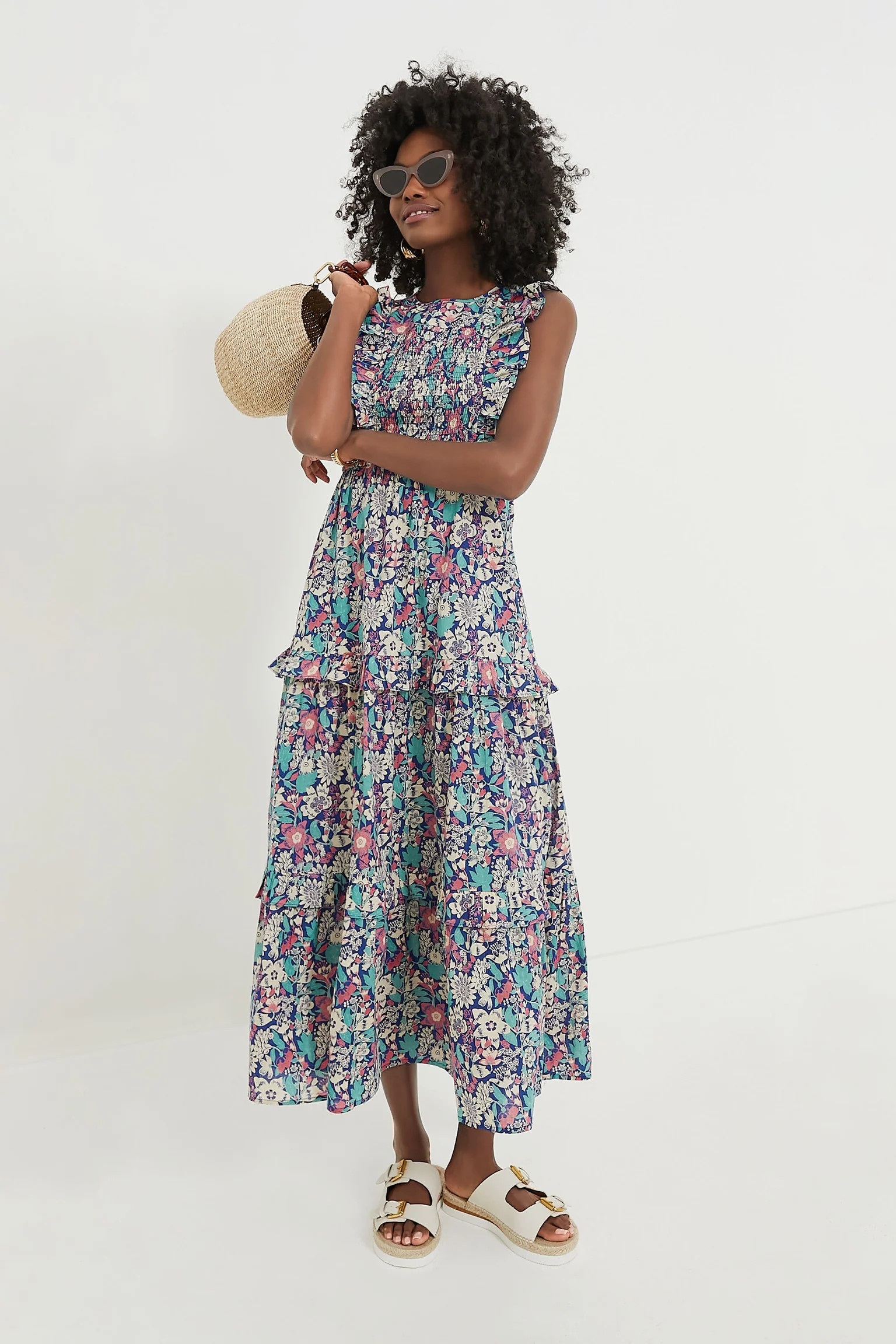 Exclusive Blue Anna's Wild Garden Iris Dress | Tuckernuck (US)