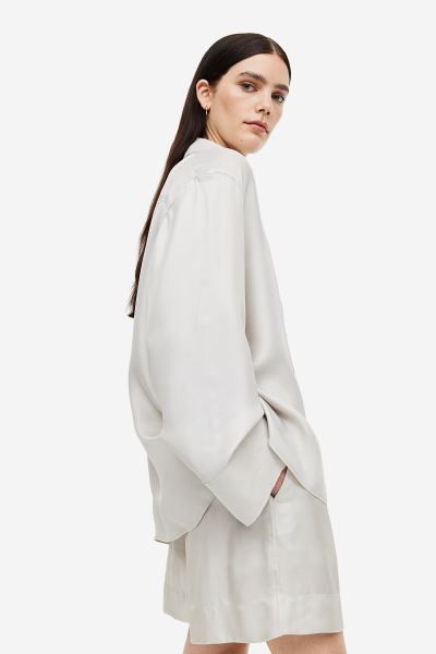 Silk-blend Twill Shirt | H&M (US + CA)