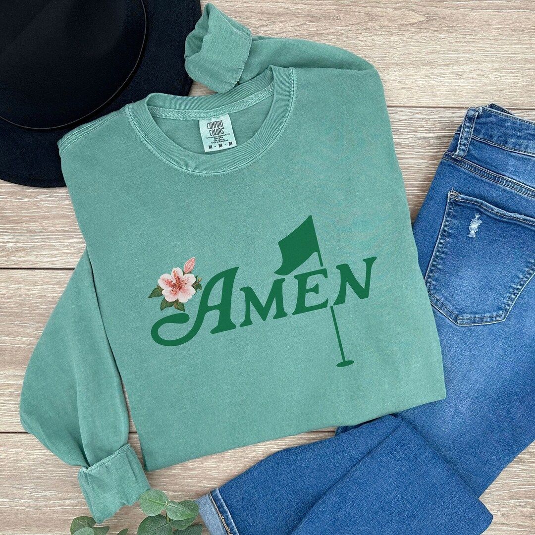 Amen Masters Golf Shirt, Masters Azalea Tshirt, Golf Comfort Color Tee for Men Women, Golf Master... | Etsy (US)