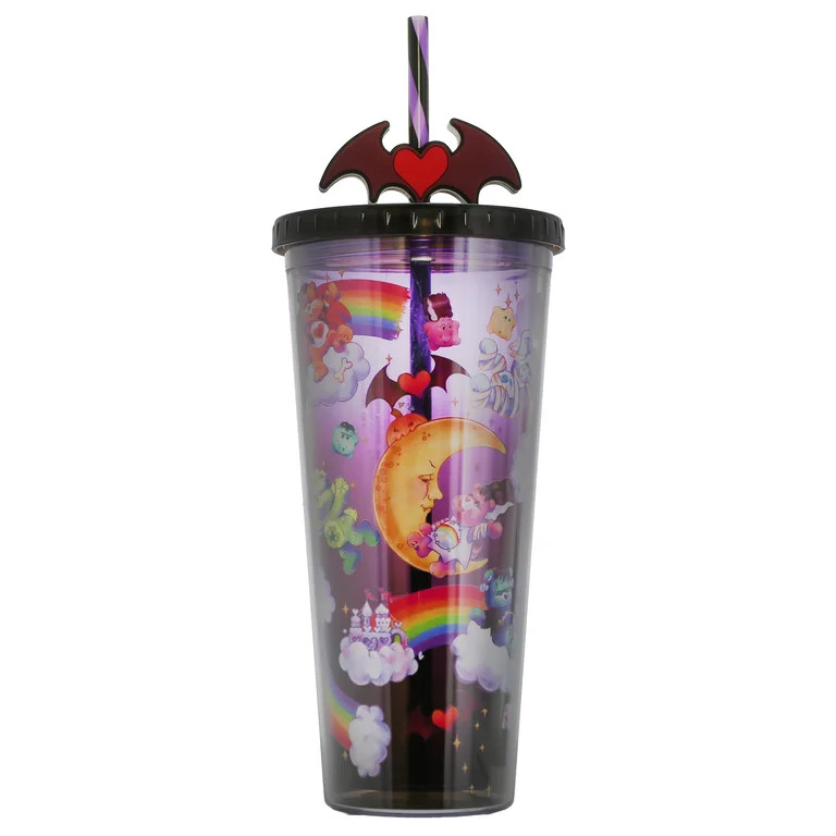 Care Bears Universal Monsters Cold Cup with Lid and Topper Straw, 24 fl oz, Plastic | Walmart (US)