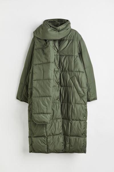 Quilted Coat with Scarf | H&M (US + CA)