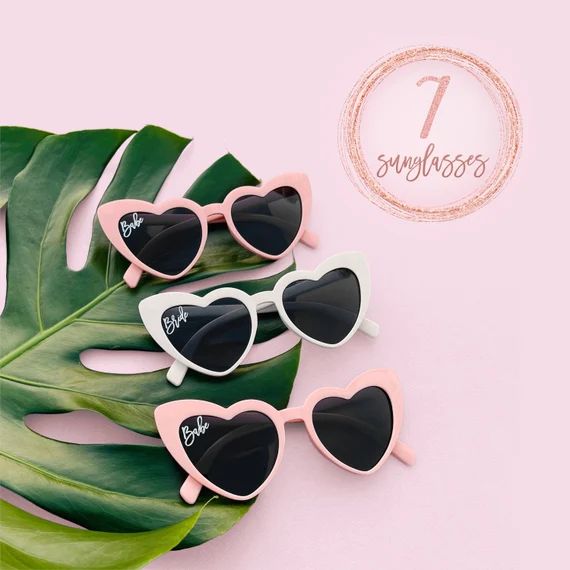 Bride & Babe Heart Sunglasses | Bridesmaid Proposal Gift Boxes | Bachelorette Party Decorations, ... | Etsy (US)