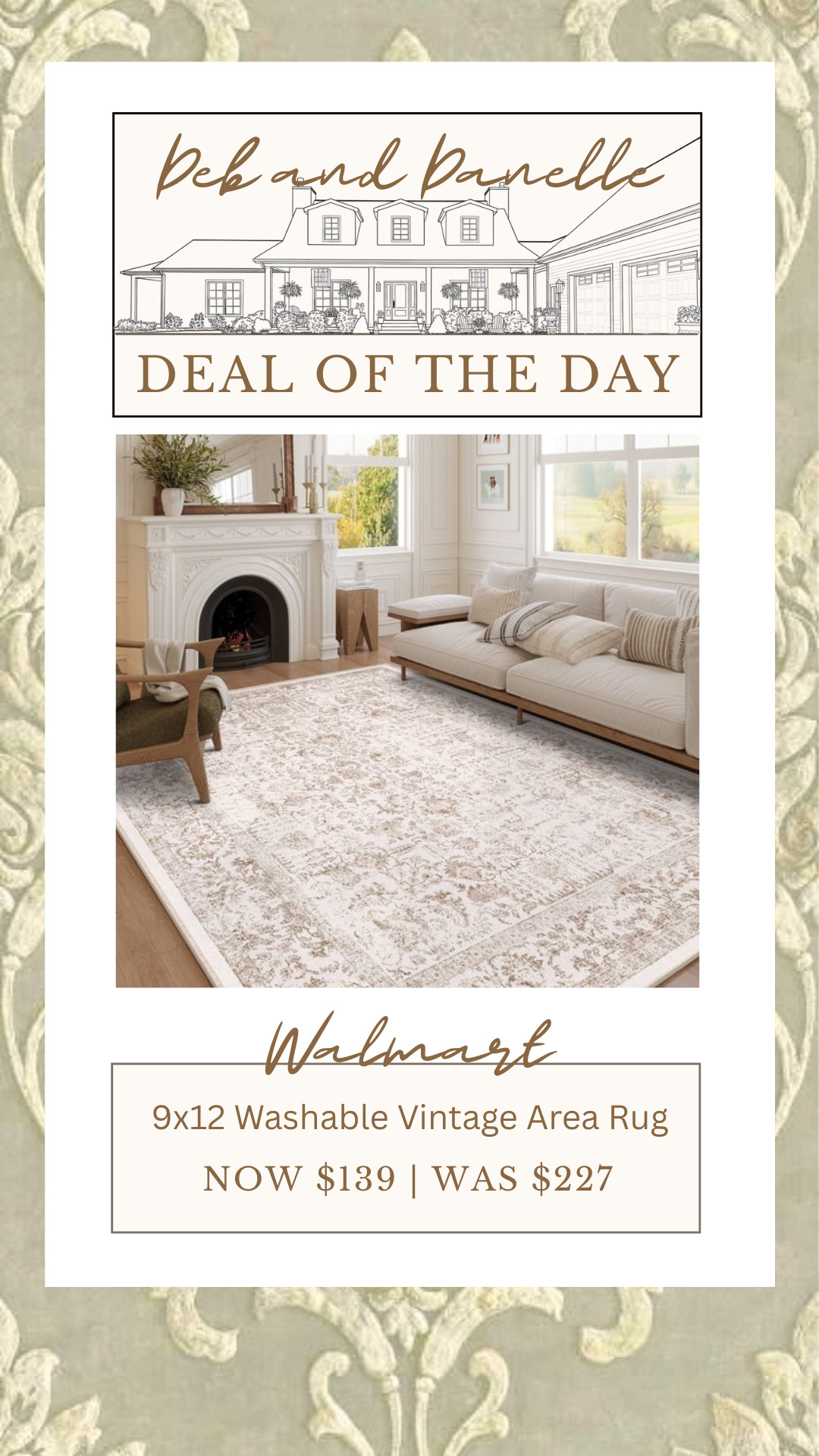 Walmart Deals & More Days is here and you can save huge on this large washable area rug.  

 #LTKSeasonal #LTKHome #LTKSaleAlert