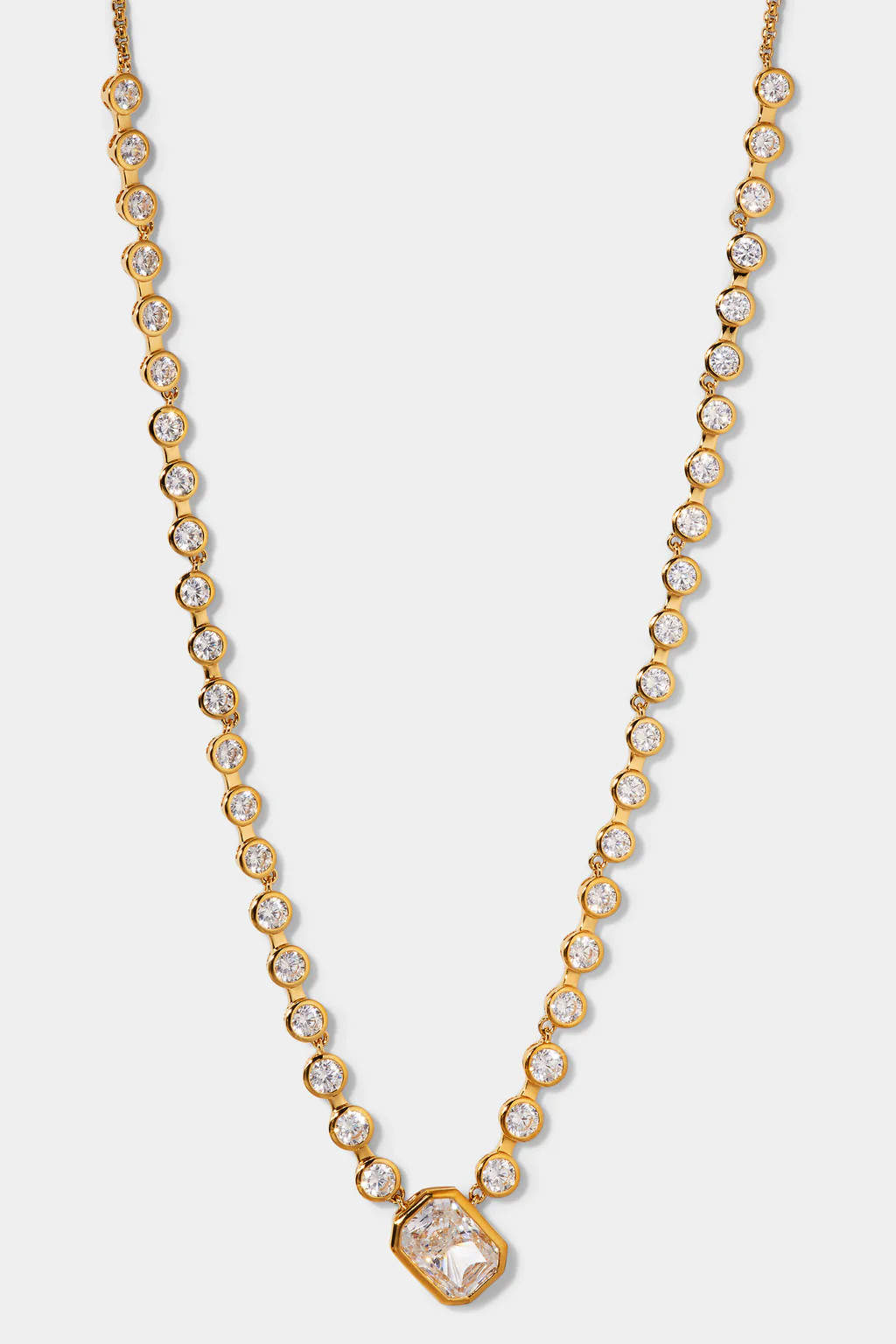 BROOKLYN EMERALD CZ ADJUSTABLE V NECKLACE | NADRI