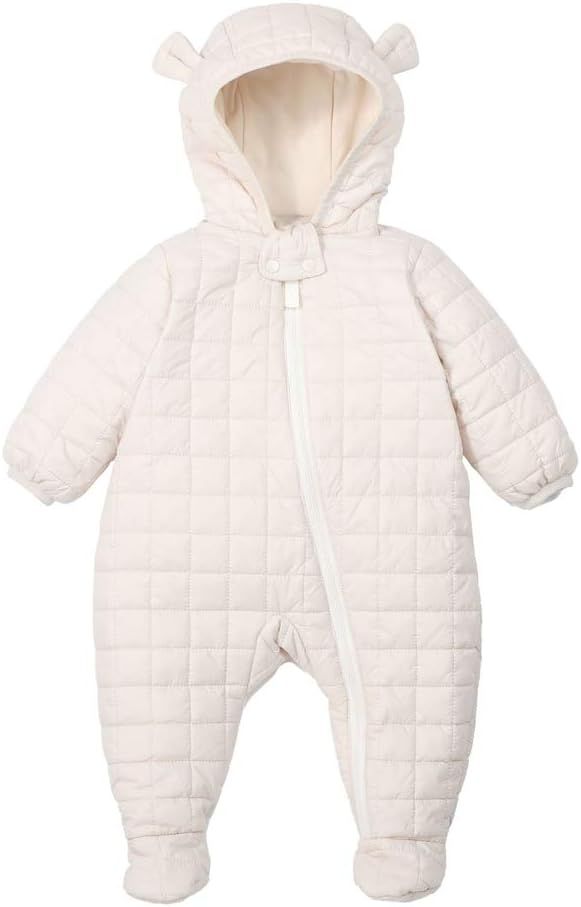 DDY Baby Girl Boy Snowsuit 0-3 Months Down Jacket Hooded Romper Jumpsuit Infant Onesie Winter Out... | Amazon (US)