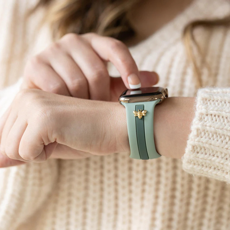 Honey Bee Me Dusty Blue and Green Apple Band | StrawberryAvocados