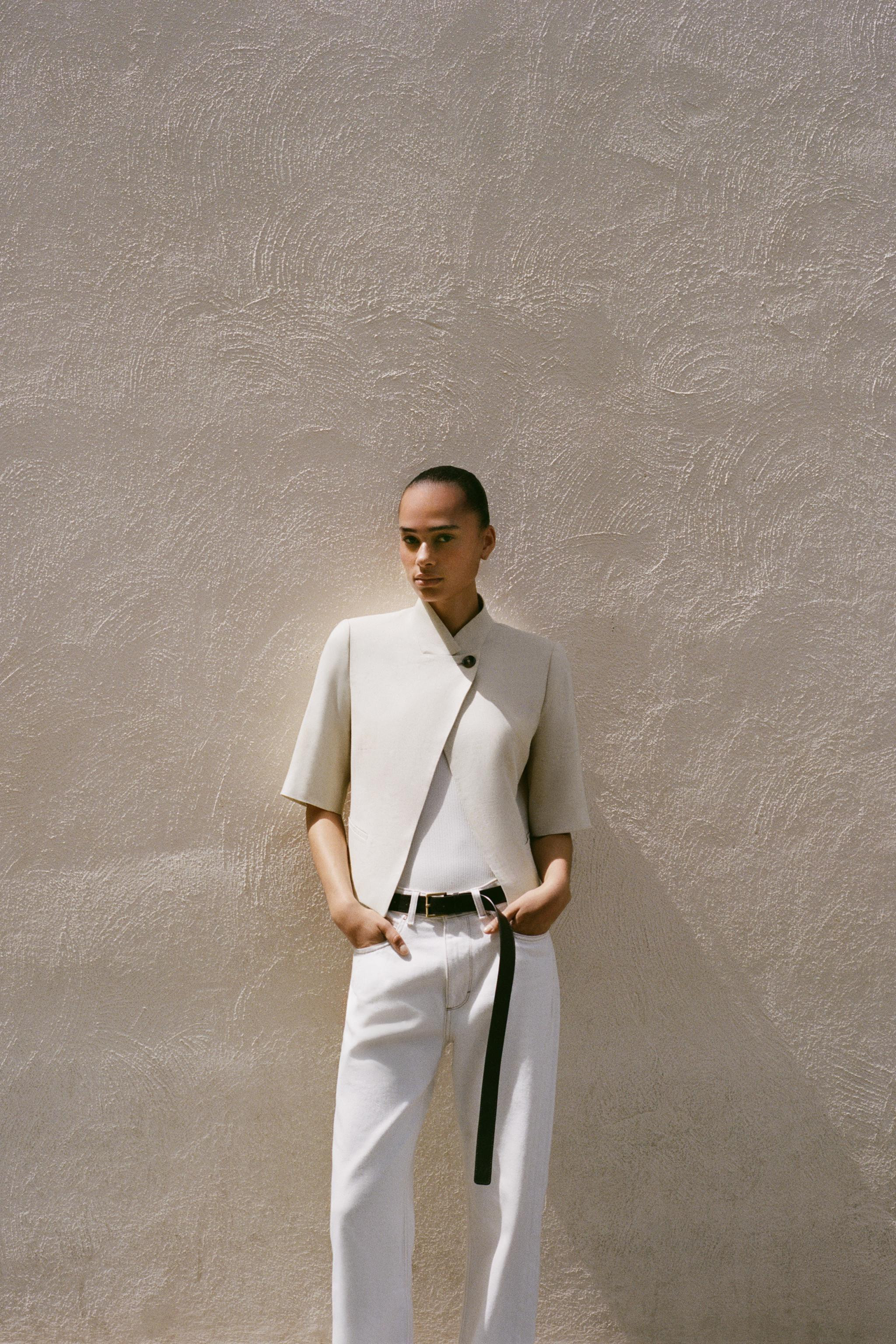 SHORT SLEEVE LINEN BLAZER | Zara US