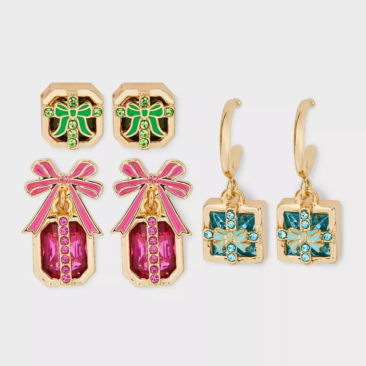 SUGARFIX by BaubleBar Presents Requested Stud Earring Set 3pc - Multi-Colored | Target