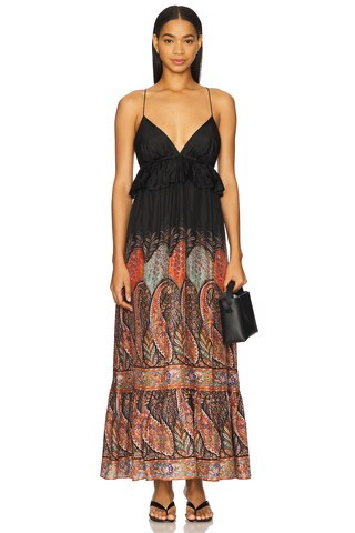 Zimmermann Rhiannon Ruffle Maxi Dress in Black Paisley from Revolve.com | Revolve Clothing (Global)