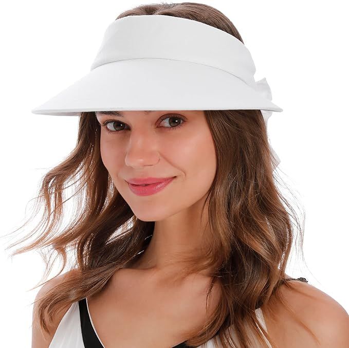Simplicity Women's UPF 50+ UV Protection Wide Brim Beach Sun Visor Hat | Amazon (US)