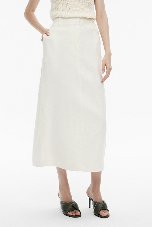 Linen Tailored Maxi Skirt | Witchery (AU)