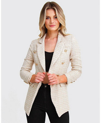 Women's Princess Polina Textured Weave Blazer | Macy's