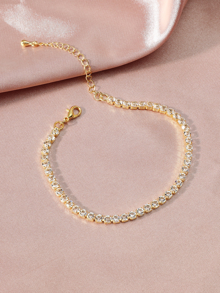 Rhinestone Decor Chain Anklet | SHEIN