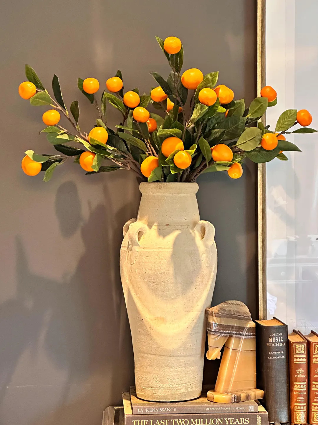 Faux mandarin tree branches, artificial orange fruits, faux Plants, green Leaves, DIY floral arra... | Etsy (US)