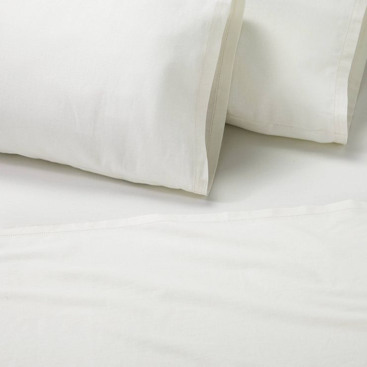 Linen Blend with Hem Stitch Sheet Set - Hearth & Hand™ with Magnolia | Target