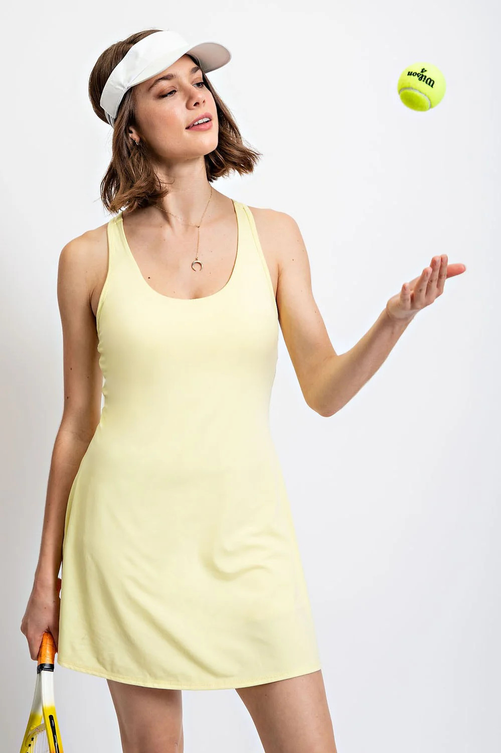 Yellow Tennis Racerback Romper Dress | PinkBlush Maternity