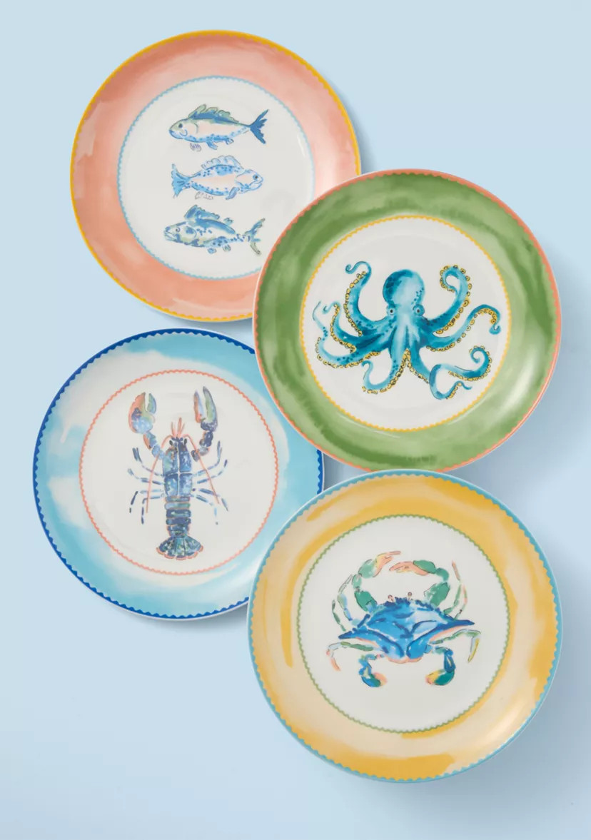 Sewing Down South x Crown & Ivy™ Kiawah Salad Plate Set | Belk