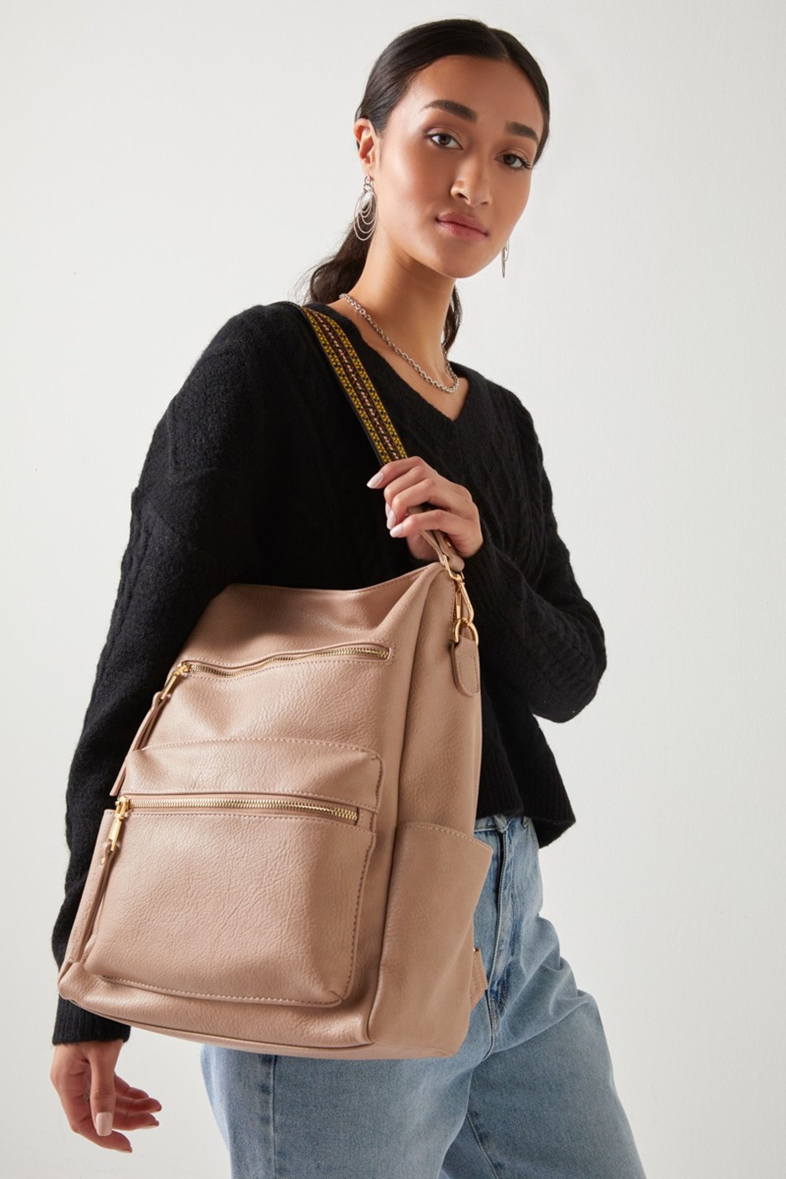 Dolly Long Strap Side Backpack | Francesca's