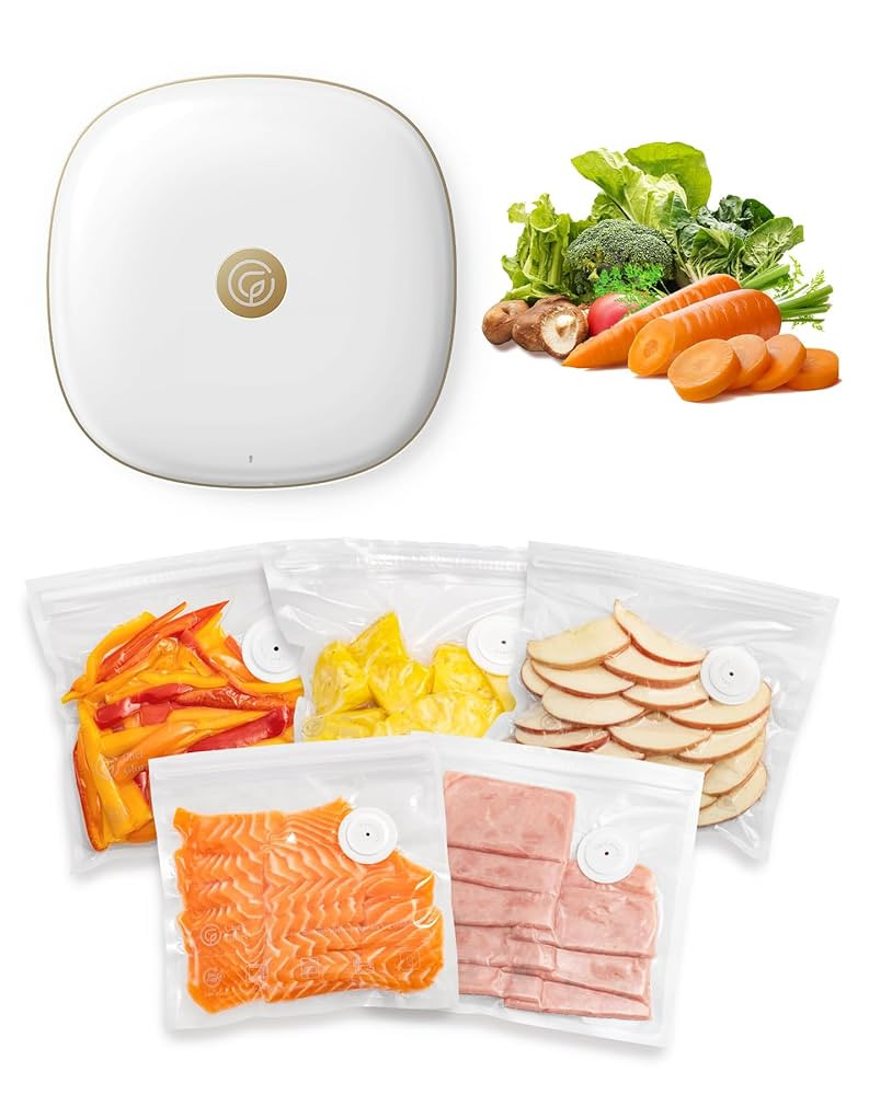 ChefGlory SealPro Compact Food Vacuum Sealer, 30 Bags Included (White) | Amazon (US)