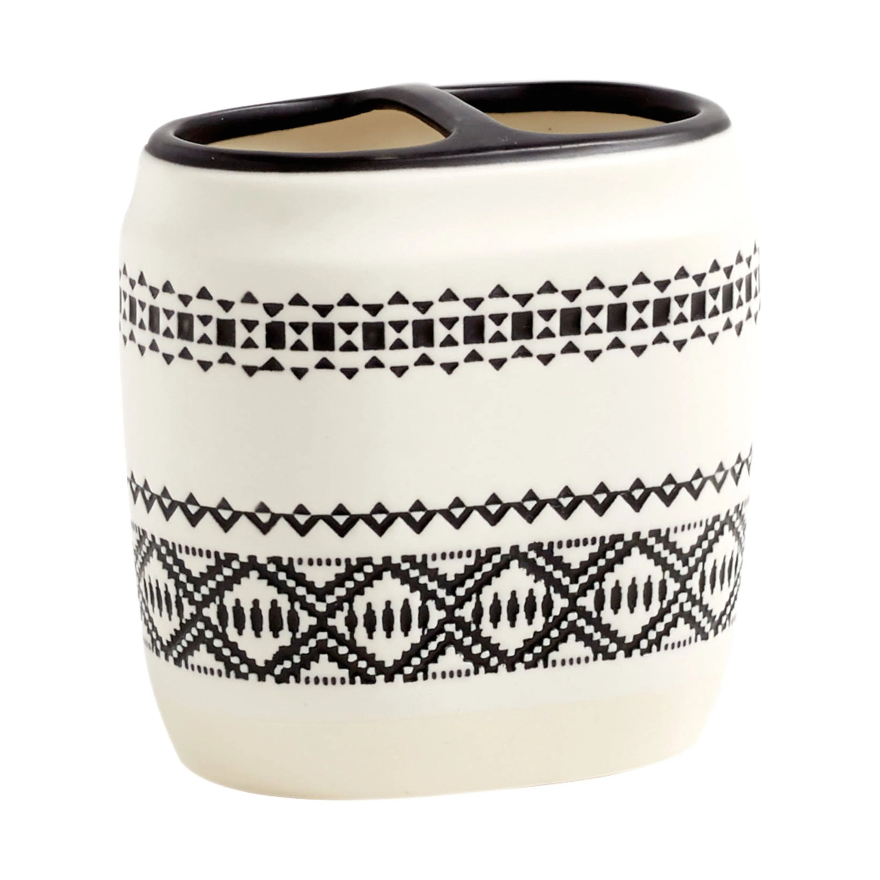 Better Homes & Gardens Boho Chic Toothbrush Holder Black, Ceramic, Adult | Walmart (US)