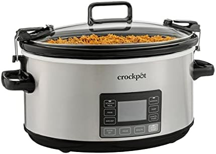 Crockpot Portable 7 Quart Slow Cooker with Locking Lid and Auto Adjust Cook Time Technology, Stai... | Amazon (US)