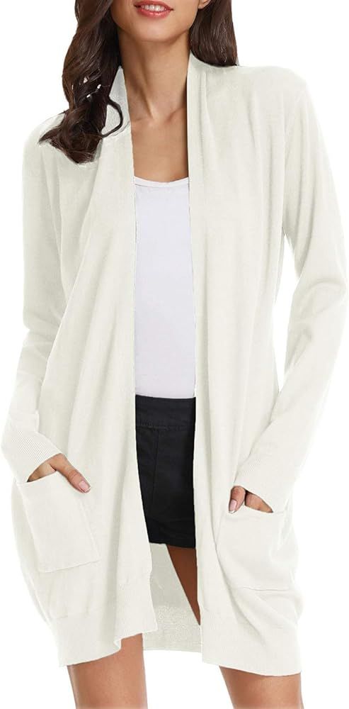 Essential Solid Open Front Long Knited Cardigan Sweater for Women | Amazon (US)