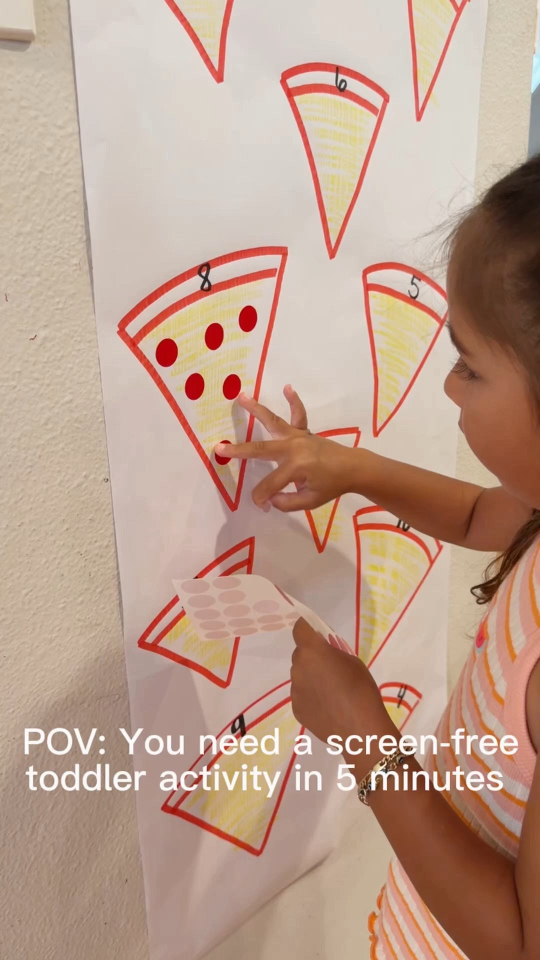 Comment PIZZA 🍕 and I’ll send you everything I used for this activity!

A simple + fun way to practice early math skills with something kids already love—PIZZA! 🍕❤️

✨ Draw a pizza slice
🔢 Add a number
🍕 Have your child add that many “pepperoni” with dot stickers
✏️ Practice counting + number recognition
🙌🏼 Bonus: it’s super easy to set up!

Save this for the next time you need a quick, low-prep activity!

#LTKmomlife #LTKKids