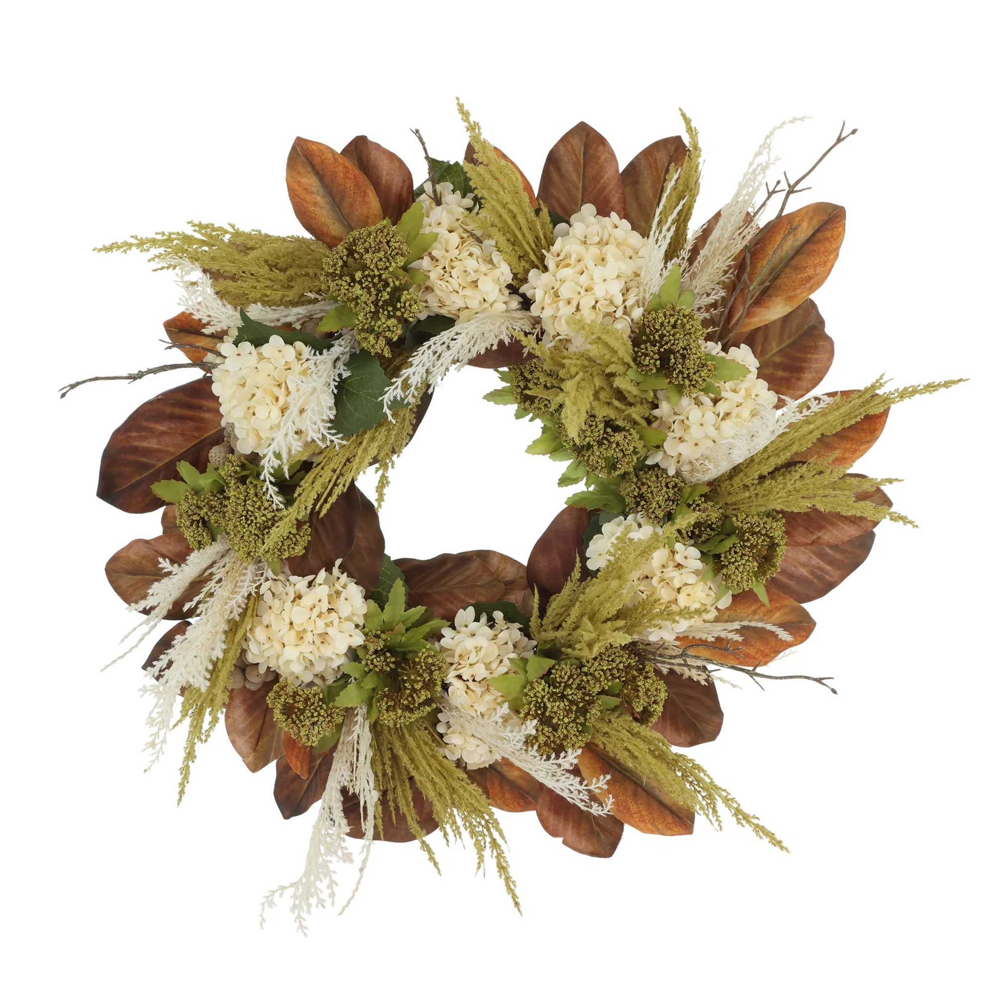 27'' Fall Wreath with Hydrangeas and Pampas | Joss & Main