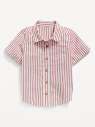 Short-Sleeve Striped Oxford Shirt for Toddler Boys | Old Navy (US)