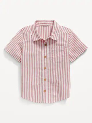 Short-Sleeve Striped Oxford Shirt for Toddler Boys | Old Navy (US)