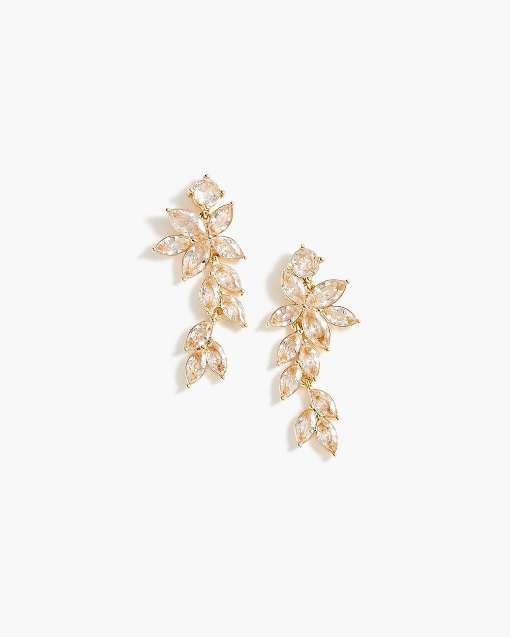 Crystal leaves earrings | J.Crew Factory