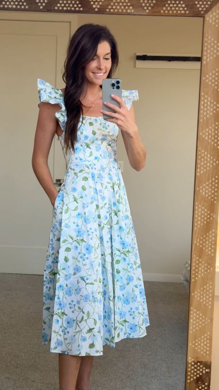 I love this blue midi floral dress! Perfect for brunch dates or your next vacation trip!
#travellook #springstyle #outfitinspo #wardroberefresh

#LTKSeasonal #LTKtravel #LTKstyletip