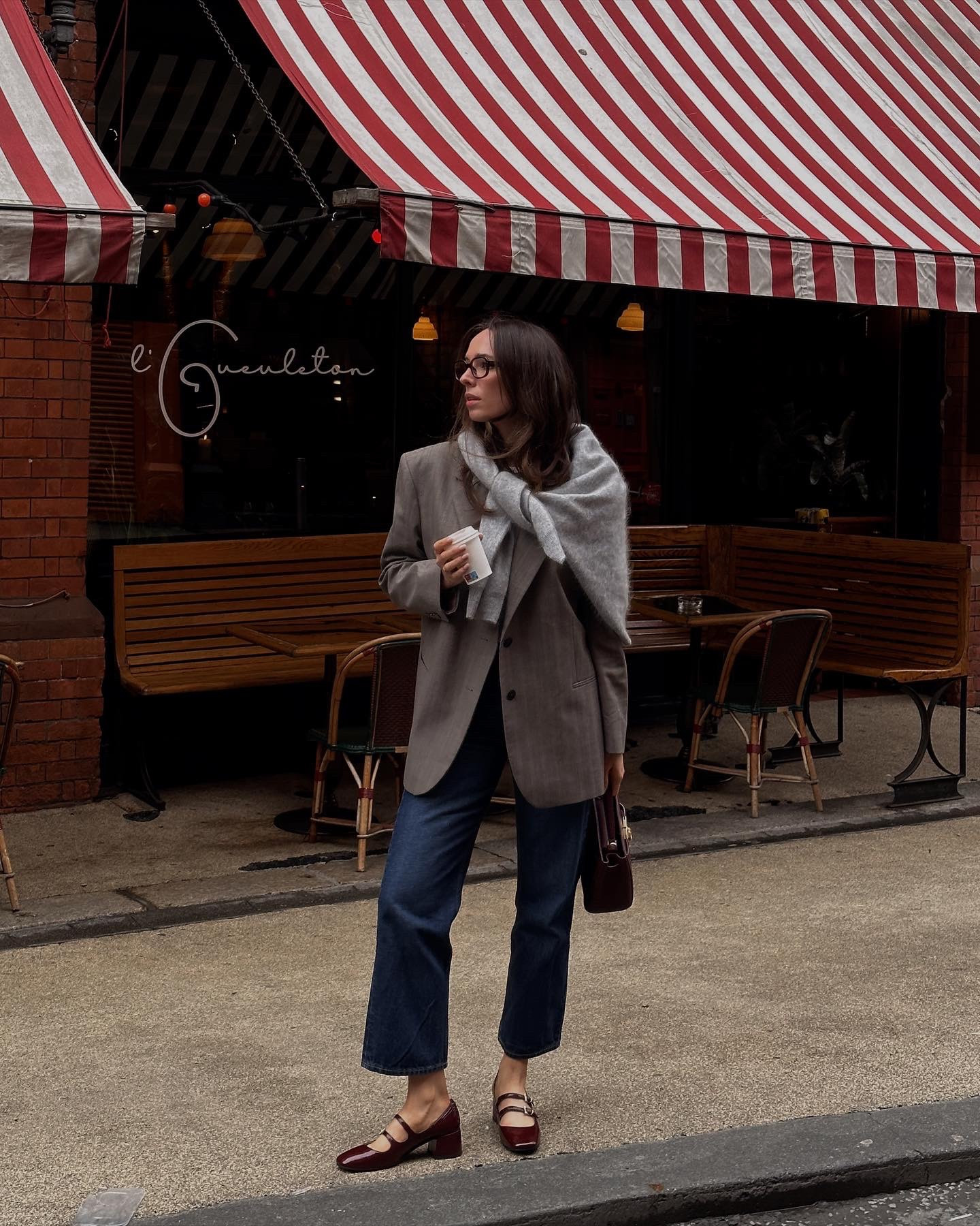 Love burgundy and grey combos 🖤

#LTKstyletip #LTKshoecrush #LTKitbag