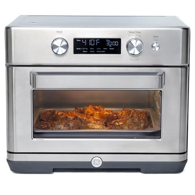 GE Air Fry 6 -Slice Stainless steel Convection Toaster Oven Automatic Shut-Off | Lowe's