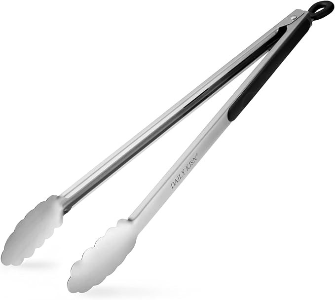 Grill Tongs, 17 Inch Extra Long BBQ Tongs, Premium Stainless Steel Metal Tongs for Cooking, Grill... | Amazon (US)