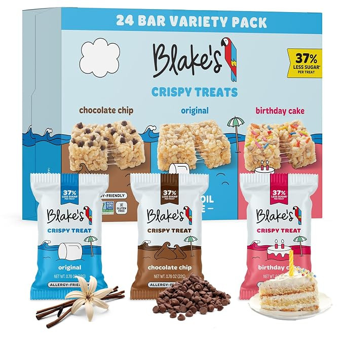 Blake's Crispy Treats Variety Pack 24 Count, Gluten Free and Vegan Snacks | Amazon (US)